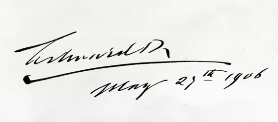 Firma del Rey Eduardo VII, 29 de mayo de 1906